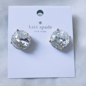kate spade large clear stud gumdrop earrings